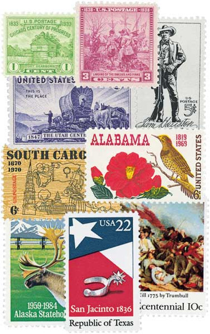 728//2747  - US Stamps Representing the 50 States, collection of 50