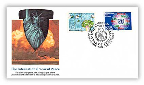 8A476P  - 1986 22c/33c Peace Combination Cover