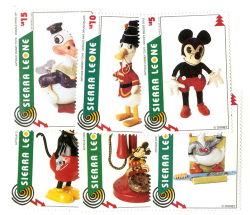 MDS180  - 1995 Disney's Antique Toys, Mint, Set of 6 Stamps, Sierra Leone