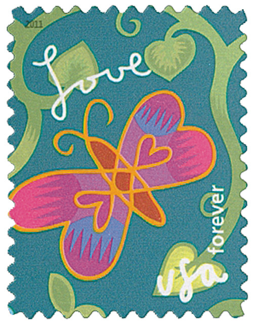 4534  - 2011 First-Class Forever Stamp -  Garden of Love: Butterfly