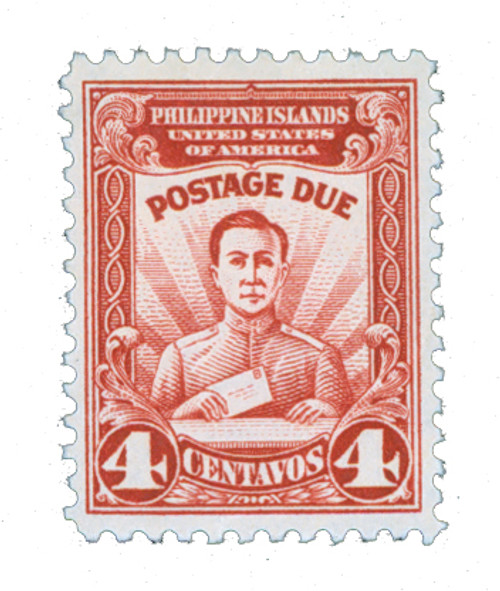 PHJ8  - 1928 4c Philippine Islands Postage Due, brown red