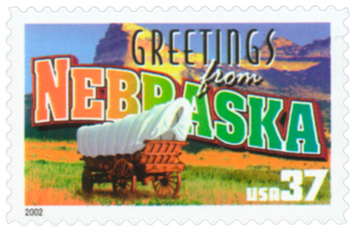 3722  - 2002 37c Greetings from America: Nebraska