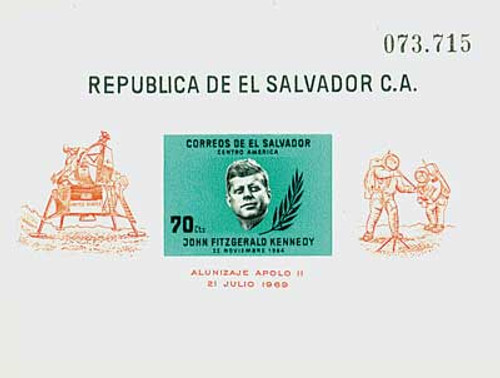 M8736  - 1964 El Salvador 750 s/s JFK Space Explo