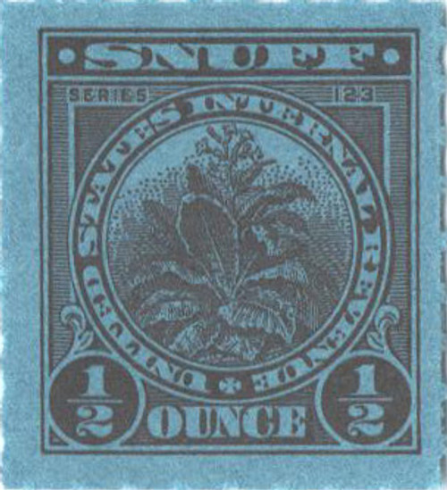TE1028a  - 1953, 1/2oz Snuff Tax Revenue Stamps - Series 123