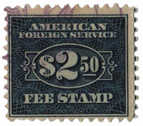 RK36  - 1925-52  $2.50 bl, fee stamp, perf 11