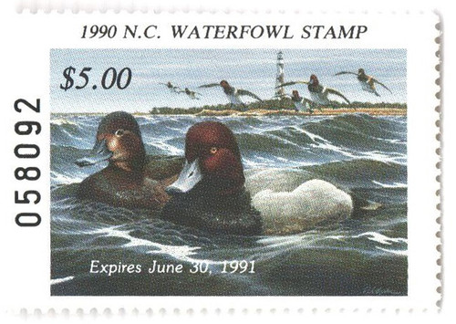 SDNC8  - 1990 North Carolina State Duck Stamp