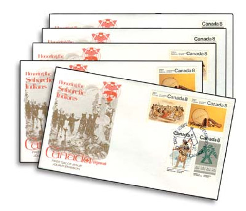 7516126  - 1975 Canada Subarctic Indians'75,Set of 5 FDC