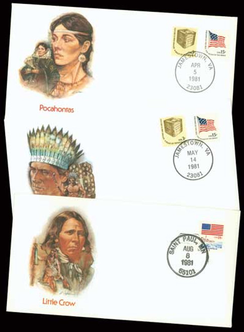 M10748  - Indian Chiefs Cacheted Covers 10v