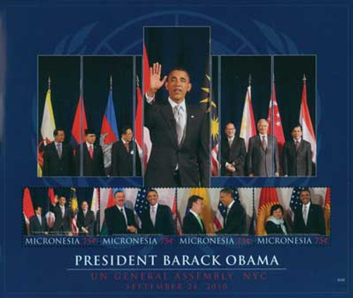 M10722  - 2010 Micronesia Barack Obama UN 4v M