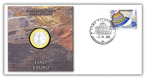 59699A  - 2002 Italy 1-euro Coin Cover