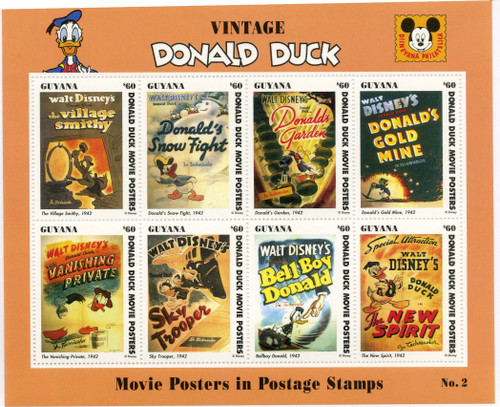 MDS357B  - Guyana 1993 Vintage Donald #2, 8 Stamps