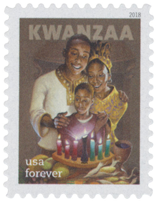 5337  - 2018 First-Class Forever Stamp - Kwanzaa