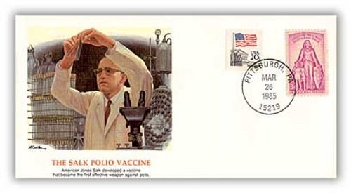 81565  - 1985 Epic Events in American History - Salk Polio Vaccine Deluxe Cover