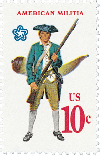 1568  - 1975 10c U.S. Military Uniforms: American Militia