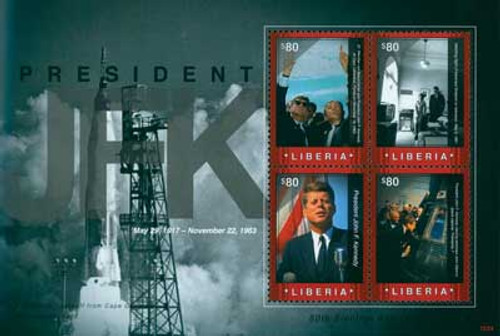 M10650  - 2010 Liberia JFK Election Anniv. 4v