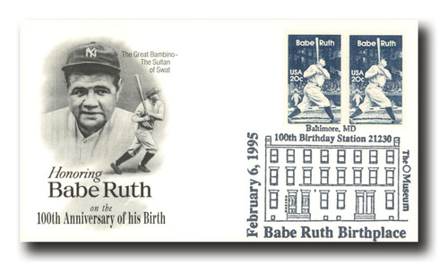 AC366  - 02/06/1995, USA, Honoring Babe Ruth on the 100th Anniversary of his birth