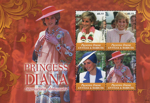 M10536  - 2010 Antigua Princess Diana 4v M