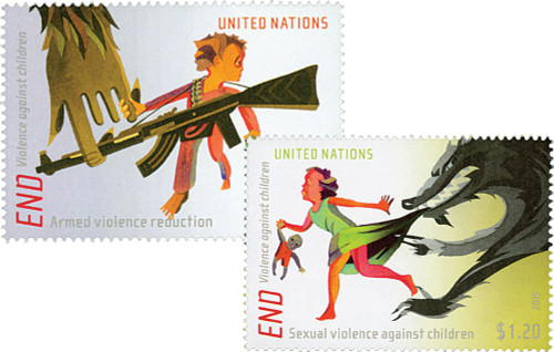 UN1116-17  - 2015 49c & $1.20 End Violence Against Children