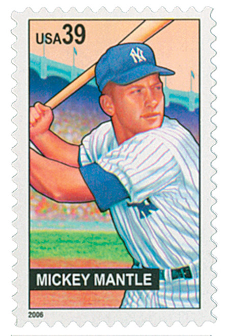 4083  - 2006 39c Baseball Sluggers: Mickey Mantle