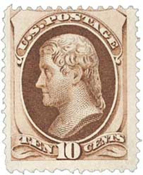 150  - 1870-71 10c Jefferson, brown