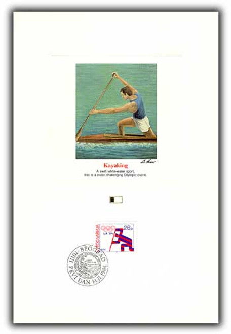 59115C  - 1985 Yugoslavia Proofcard Kayaking