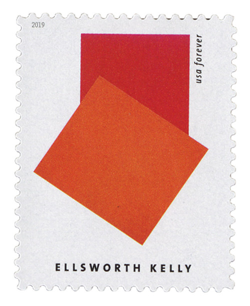 5388  - 2019 First-Class Forever Stamp - Ellsworth Kelly: "Orange Red Relief"