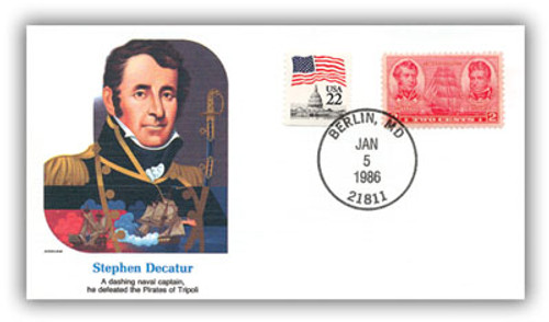 20073  - 1986 Stephen Decatur Commemorative Cover