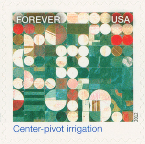 4710h  - 2012 First-Class Forever Stamp - Earthscapes: Center-Pivot Irrigation