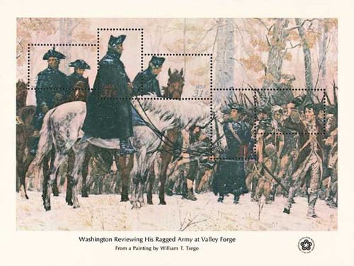 1689  - 1976 Washington Review Army Valley Forge
