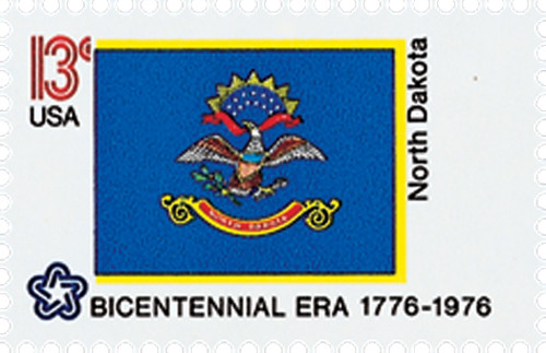 1671  - 1976 13c State Flags: North Dakota