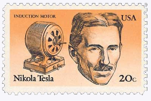 2057  - 1983 20c American Inventors: Nikola Tesla, Induction Motor