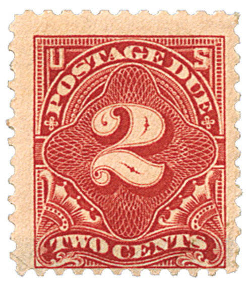 J62  - 1917 2c Postage Due Stamp - carmine rose