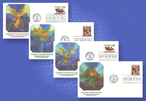 57712A  - Christmas Set of 4 1989 First Day Covers