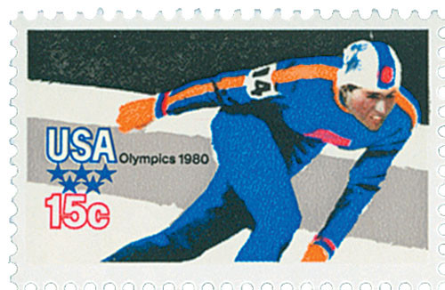 1795  - 1980 15c Winter Olympics: Skater