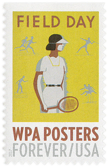 5182  - 2017 First-Class Forever Stamp - WPA Posters: Field Day