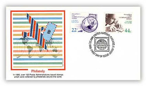 8A474Q  - 1986 22/44c Chicago Philately Combination