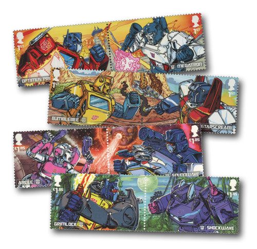 MFN376  - 2022 Transformers Presentation Pack, 8 Mint Stamps, Great Britain