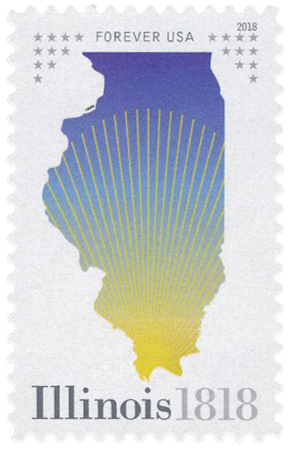 5274  - 2018 First-Class Forever Stamp - Statehood: Illinois Bicentennial