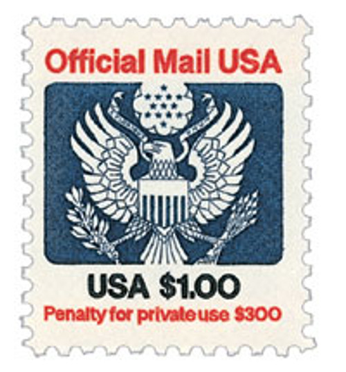 O132  - 1983 $1 Red, Blue and Black, Official Mail