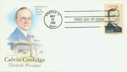 2219b  - 1986 22c Pres. Coolidge,single