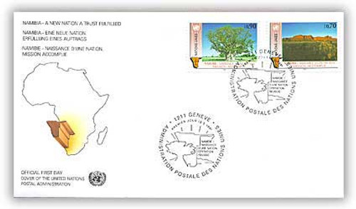 7A200P  - 1991 Fs 1,60 GN-Namibia combo First Day Cover