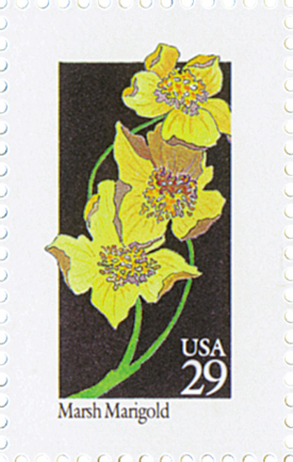 2658  - 1992 29c Wildflowers: Marsh Marigold