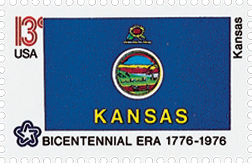 1666  - 1976 13c State Flags: Kansas