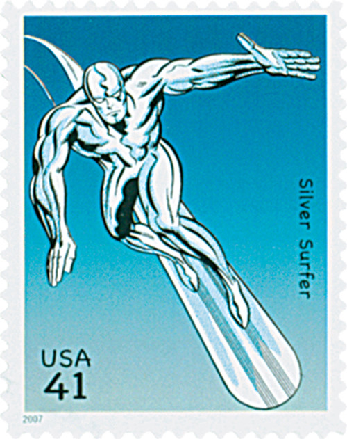 4159f  - 2007 41c Marvel Comics Super Heroes: Silver Surfer Action