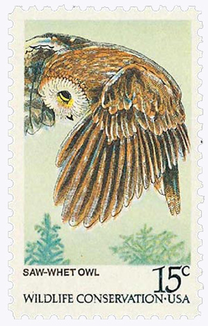 1761  - 1978 15c American Owls: Saw-Whet Owl