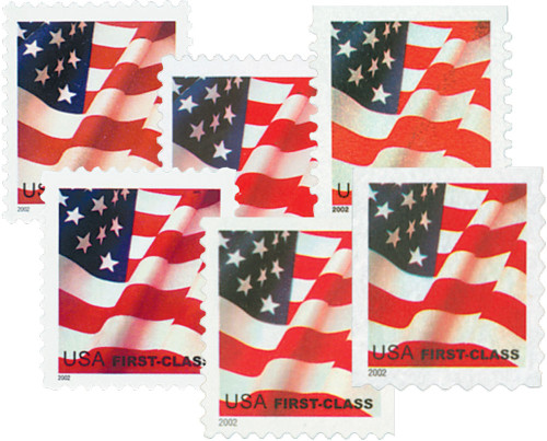 3620-25  - 2002 37c Flags, non-denomination, collection of 6 stamps