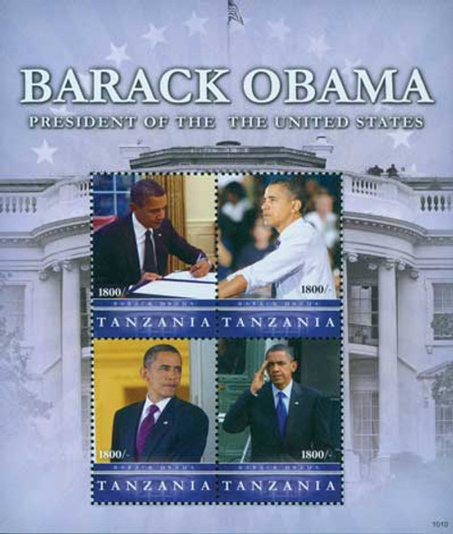 M10718  - 2010 Tanzania Barack Obama 4v M