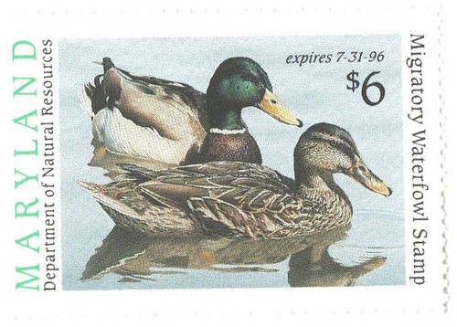 SDMD22  - 1995 Maryland State Duck Stamp