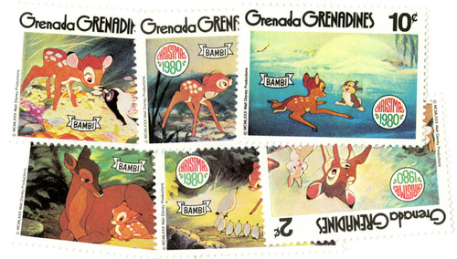 MDS125  - 1988 Disney Pals at SYDPEX, Mint, set of 6 Stamps, Grenada