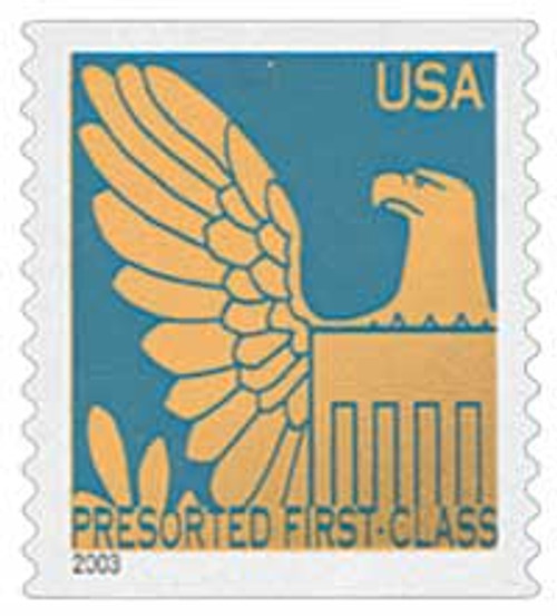 3794  -  2003 25c Dull Blue /Gold Eagle, Non Denomination